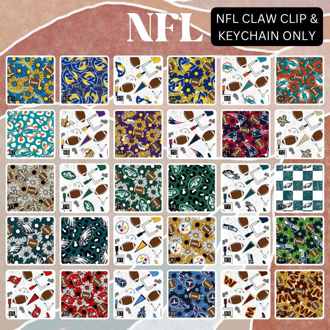 nfl PRINTED keychain