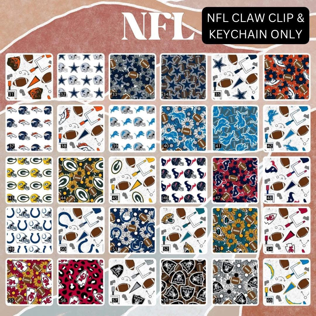nfl PRINTED keychain