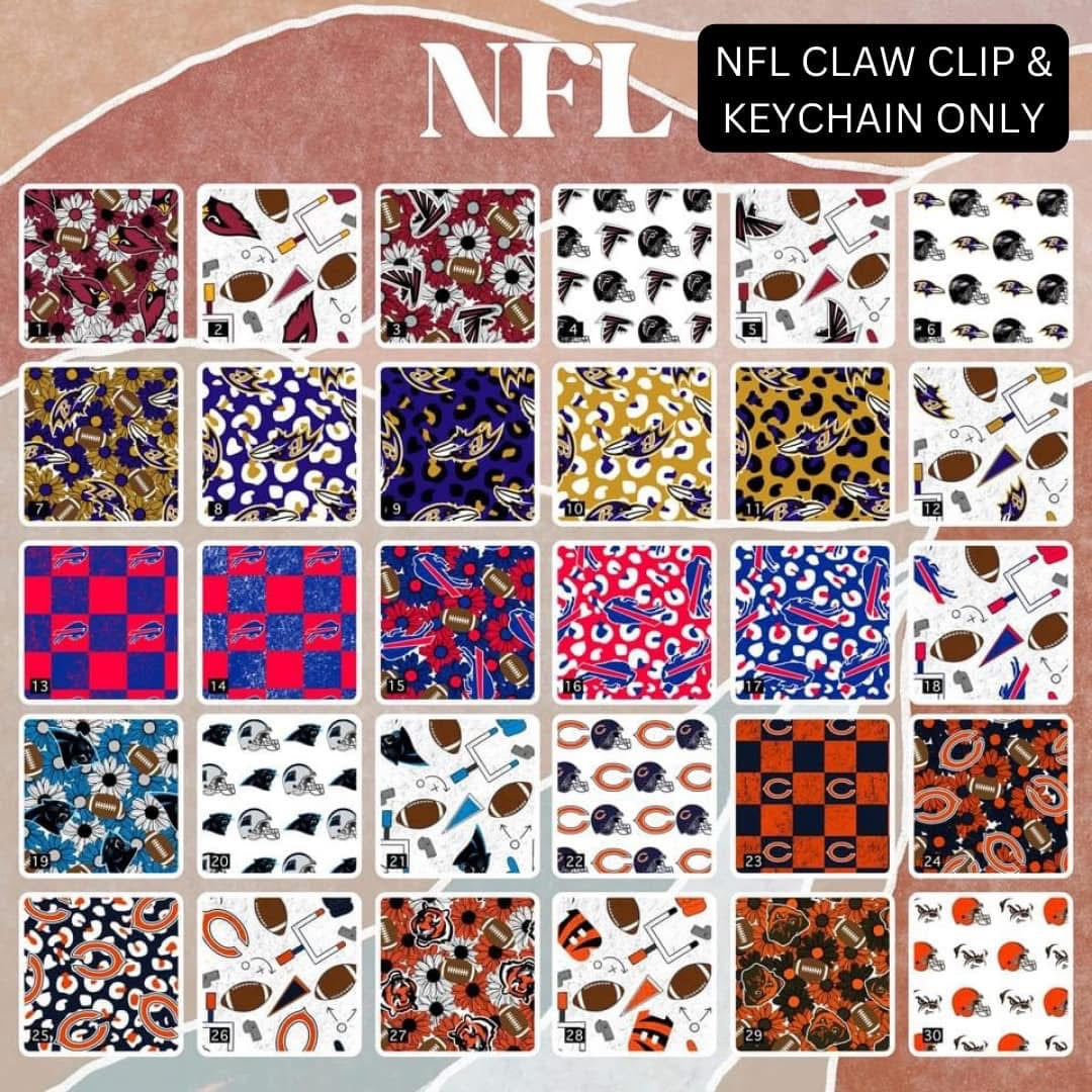 nfl PRINTED keychain