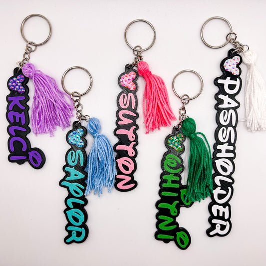 Mouse name keychains